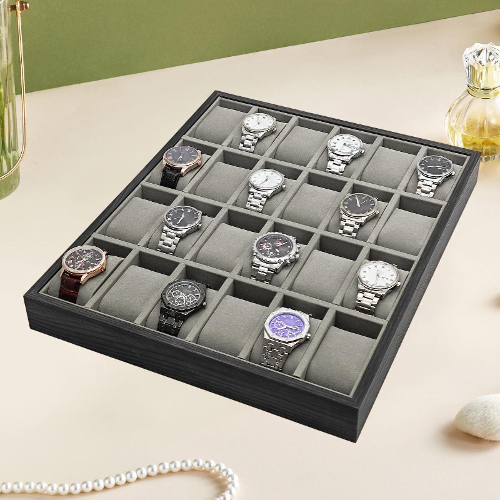 24 Slot Wooden Watch Storage T – Jewelry And Watches Exhibition Bewertung und Preis