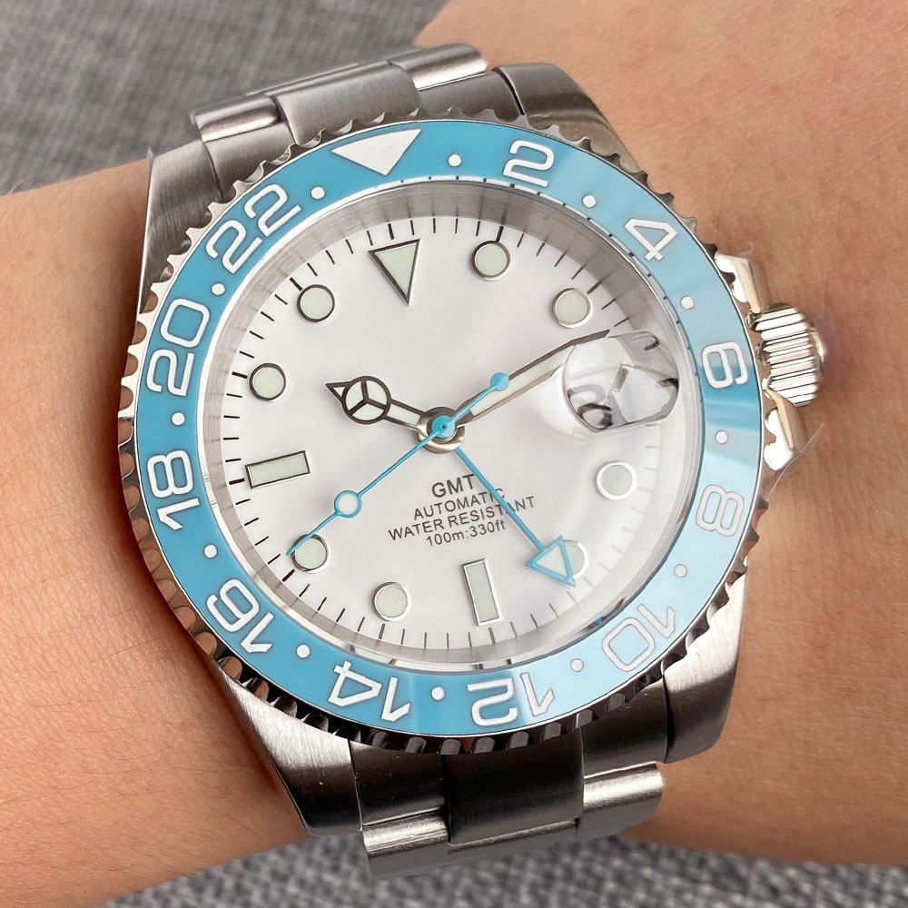 Customized 40mm Ice Blue Dial  – Jewelry Watches & Accessories Bewertung und Preis