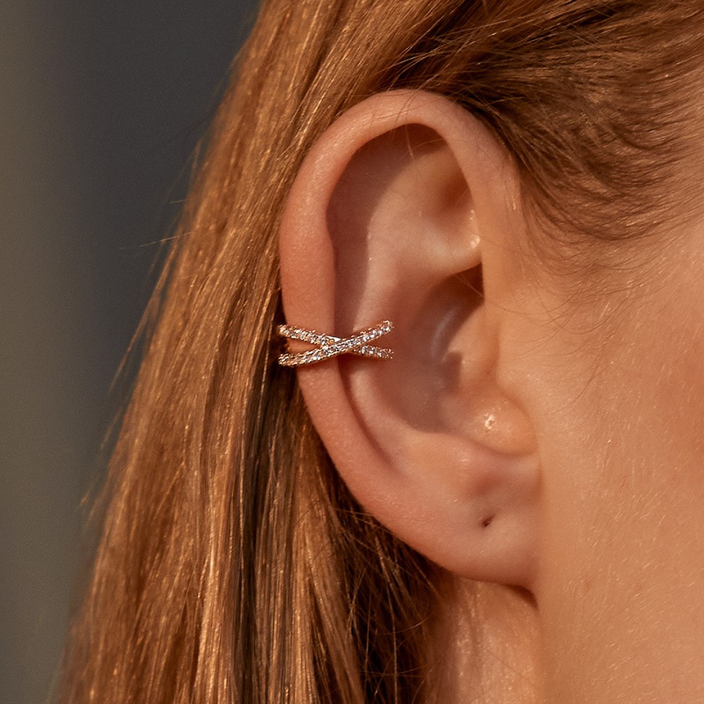 Korean Crystal Ear Clip Earrin – Ear Cuff No Piercing Bewertung und Preis