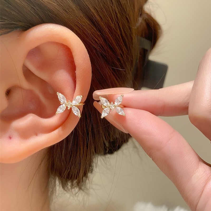 Korean Crystal Ear Clip Earrin – Ear Cuff No Piercing Bewertung und Preis