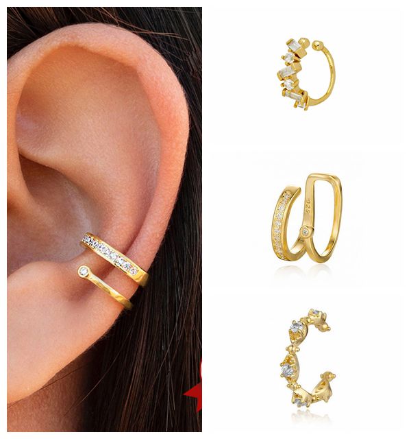 24k Gold-Plated Silver Irregul – Ear Cuff No Piercing Bewertung und Preis