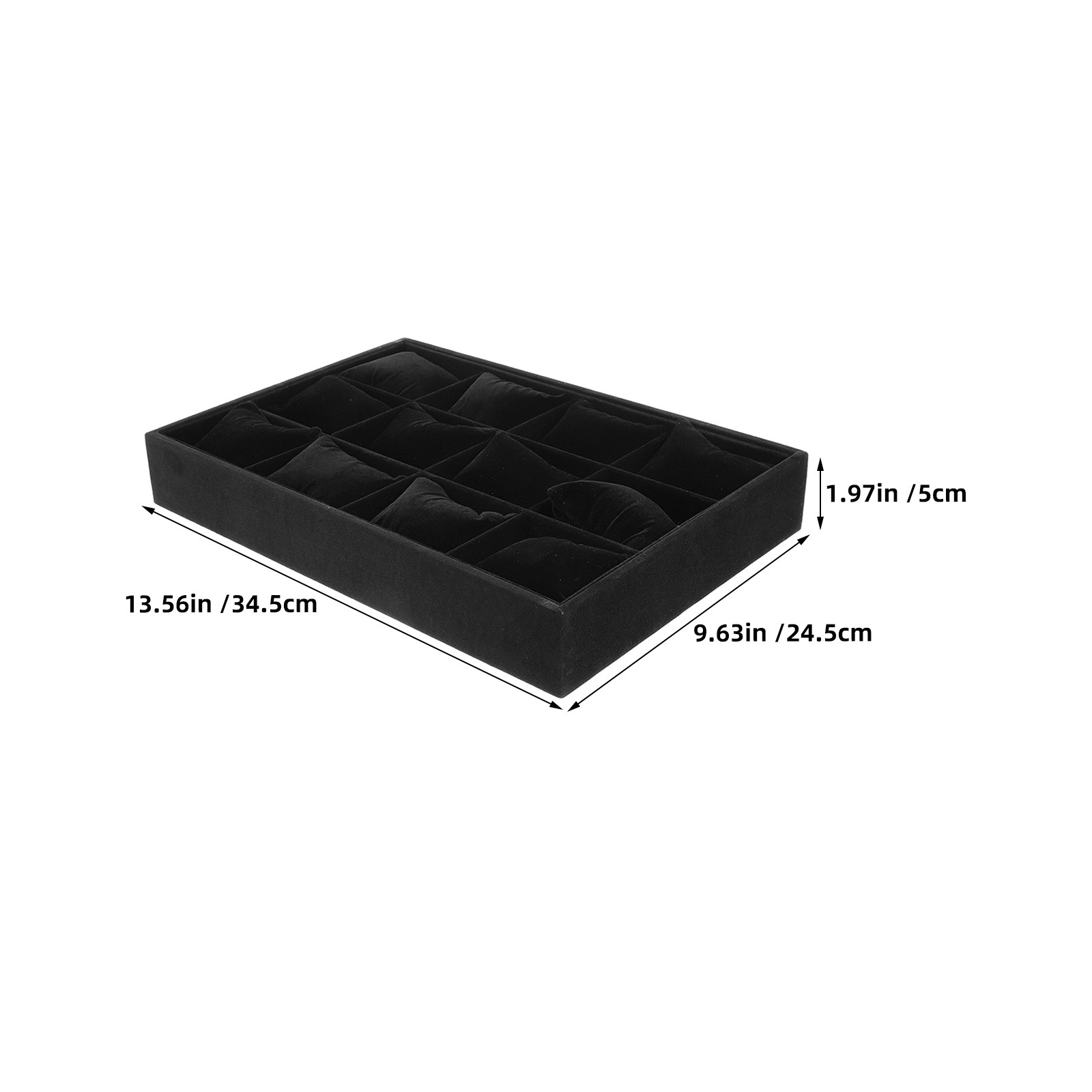 2Pcs 12-Slot Black Grid Jewelr – Jewelry Watches & Accessories Bewertung und Preis