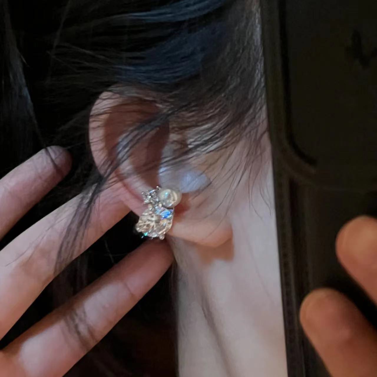 1Pcs Shiny Imitation Pearl Zir – Ear Cuff No Piercing Bewertung und Preis