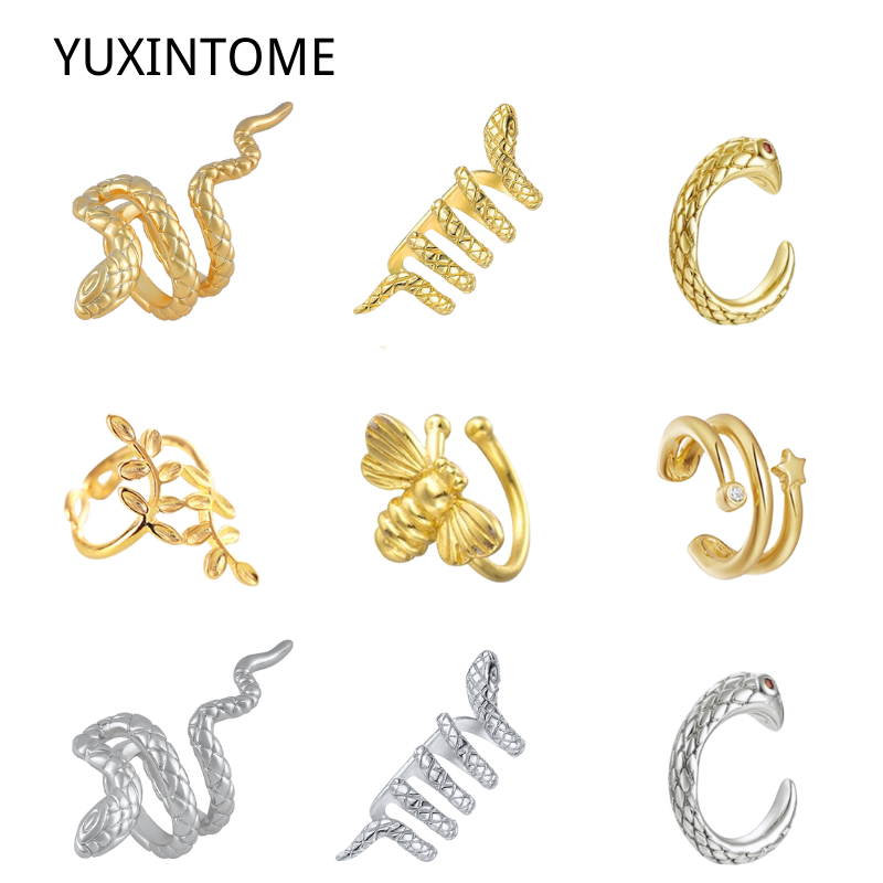 1PC Plated 24K Gold Vintage Cr – Ear Cuff No Piercing Bewertung und Preis
