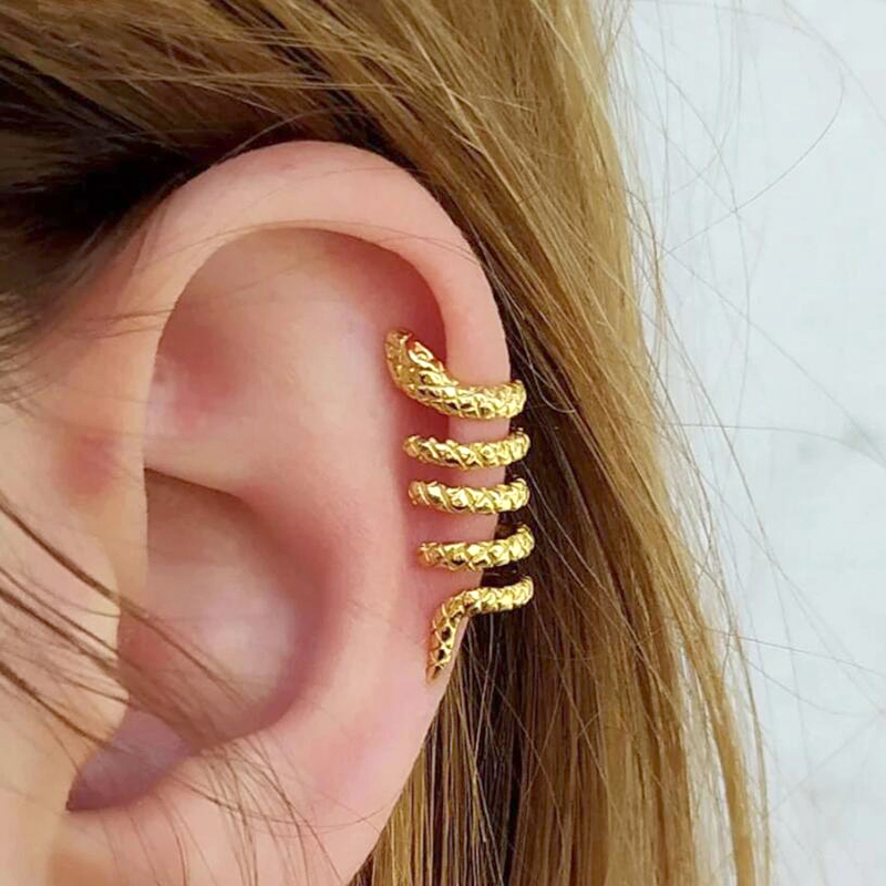 1PC Plated 24K Gold Vintage Cr – Ear Cuff No Piercing Bewertung und Preis